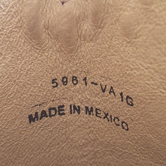 Women's Nocona Blue Bonnet Brown Western Boot 11" shaft Turquoise Stitching 6.5B - Picture 7 of 16